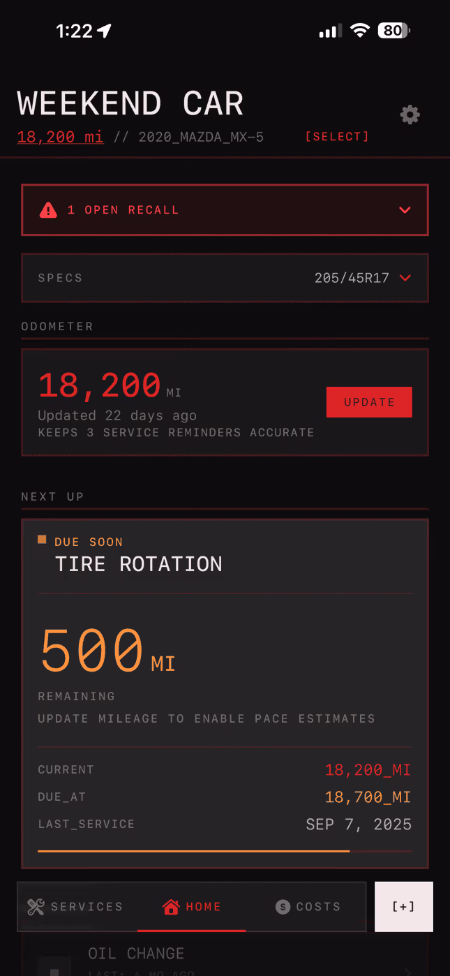 Red Line theme screenshot
